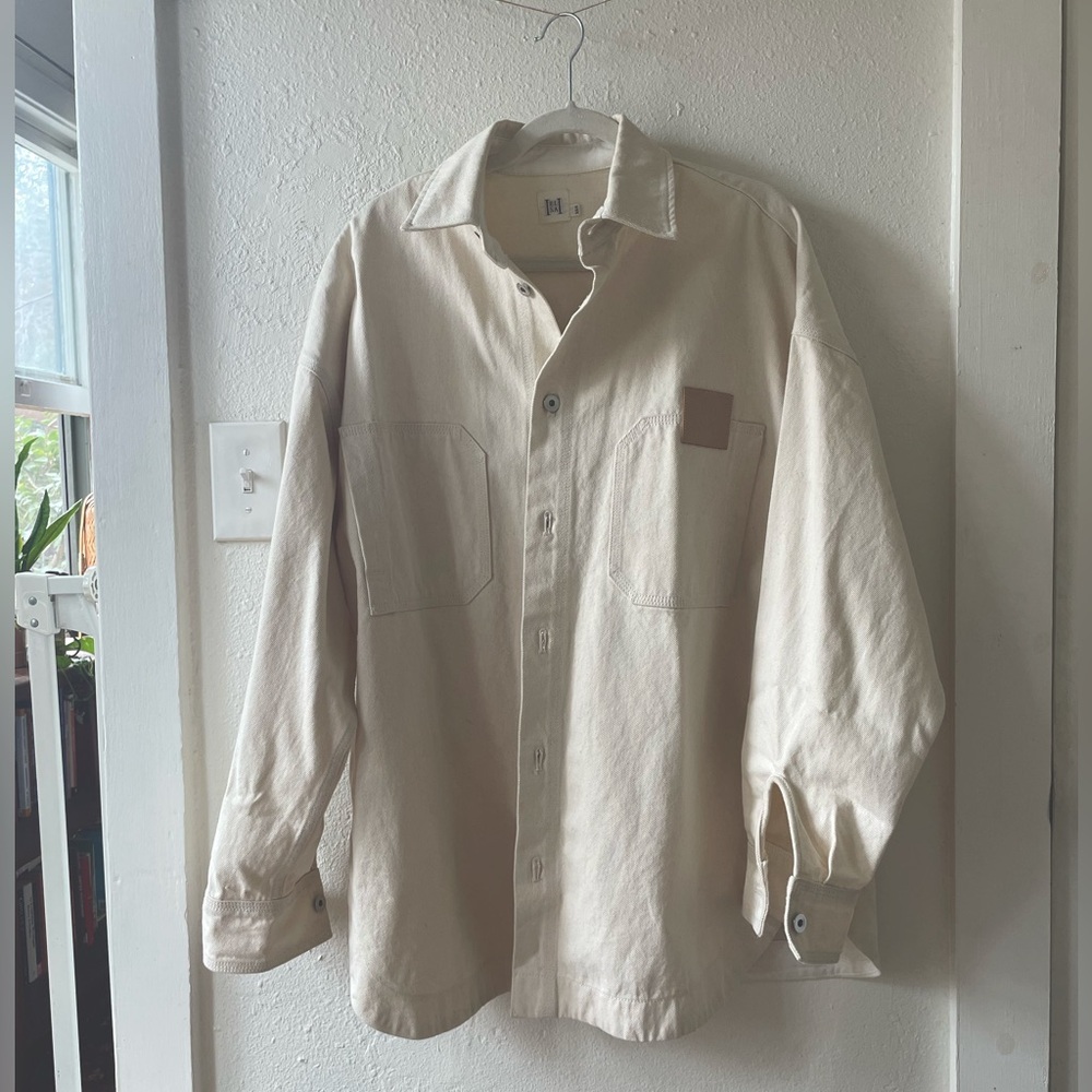 Helsa Denim Overshirt XS/S in Ecru